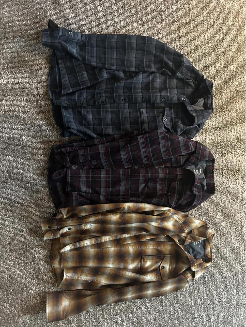 Swiss Tech Men's Activewear Shirts - Medium, Multi-Color Plaid, Set of 3